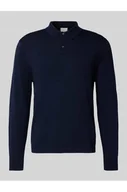 Swetry męskie - Sweter z dzianiny z kołnierzykiem polo - CK Calvin Klein - miniaturka - grafika 1