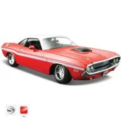 Kolekcjonerskie modele pojazdów - Maisto Dodge Challenger R/T Coupé '70: nadania modelu samochodu 1: 24, drzwi i maski silnika do otwierania, gotowy model, 20 cm, czerwony (531263) - miniaturka - grafika 1