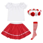 Dresy i komplety dla dziewczynek - ZESTAW NARODOWY BIAŁO-CZERWONY 134-140 4el - miniaturka - grafika 1