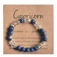 Bransoletki - Bransoletka Zodiakalna Koziorożec Elastyczna Kamienie Kryształ - miniaturka - grafika 1