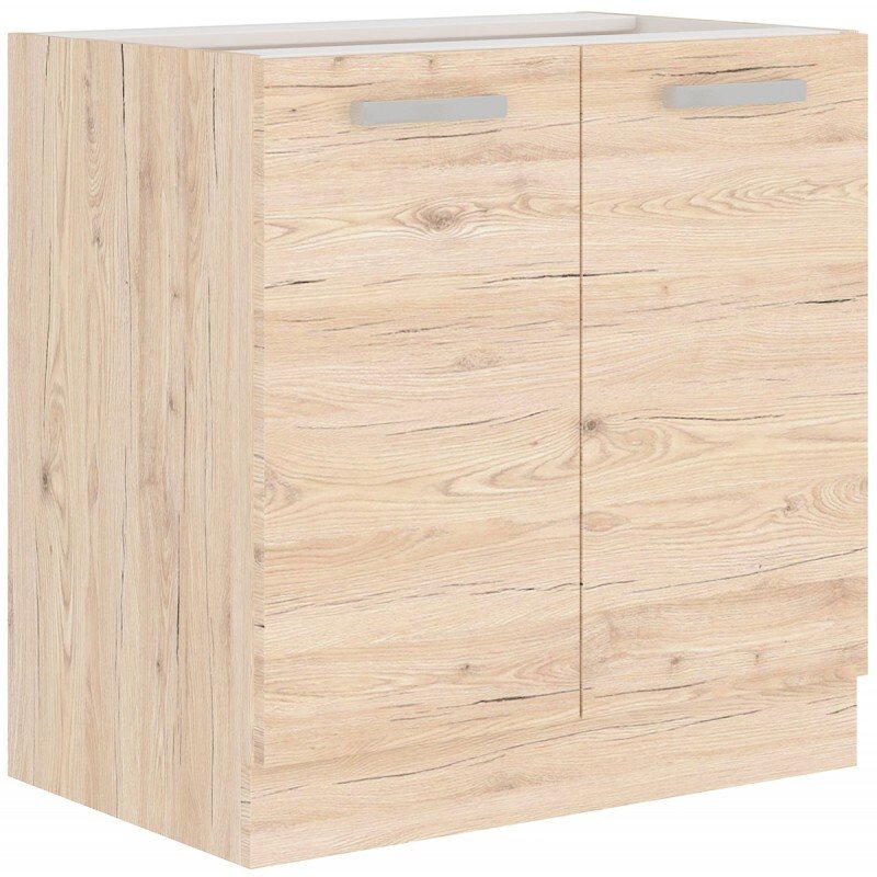 Szafka pod zlewozmywak BERIT – szerokość 80 cm, dąb bordeaux