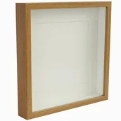 Ramki na zdjęcia - Ramka na zdjęcie 3D głęboka box przestrzenna 28x28 cm kwadratowa dębowa - miniaturka - grafika 1