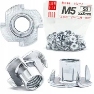 Śruby i nakrętki - Nakrętka pazurkowa kłowa M5x8 wbijana do drewna ocynkowana 50szt. - miniaturka - grafika 1