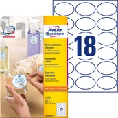 Cenówki - Avery Zweckform Owalne etykiety Avery usuwalne 63,5 x 42,3 mm, 450 etykiet - miniaturka - grafika 1