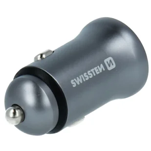 SWISSTEN Srebrna Ładowarka samochodowa 2xUSB 24W - Ładowarki samochodowe - miniaturka - grafika 5