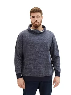 TOM TAILOR bluza męska plus size, 19024 - Sky Captain Blue White Melange, 4XL duże rozmiary - Bluzy męskie - miniaturka - grafika 1