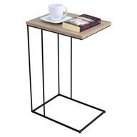Ławy i stoliki kawowe - Druciany stolik pomocniczy dąb sonoma + czarny T6-F53 - miniaturka - grafika 1