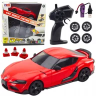 Zabawki zdalnie sterowane - Auto Sportowe Do Driftu Wymienne Koła Zdalnie Sterowany RC 4WD Czerwone - miniaturka - grafika 1