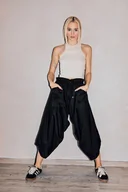 Spodnie sportowe damskie - Szerokie bawełniane spodnie Wietnam unisex - miniaturka - grafika 1