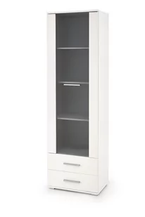 Biała Witryna Do Salonu Szkło W-1 Lima Halmar - Witryny - miniaturka - grafika 1