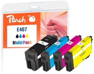 Peach PI200-937 nabój z tuszem 4 szt. Zamiennik Czarny, Cyjan, Żółty - Tusze zamienniki - miniaturka - grafika 1