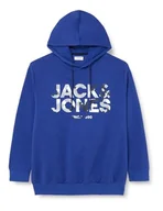 Bluzy męskie - Bestseller A/S Męska bluza z kapturem Jjjames Sweat Hood Pls, Bluing, 4XL duże rozmiary - miniaturka - grafika 1