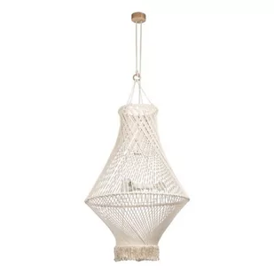 Britop Ekologiczna LAMPA wisząca REVE 18137374 pleciona OPRAWA podłużny ZWIS boho kremowy - Lampy sufitowe - miniaturka - grafika 1