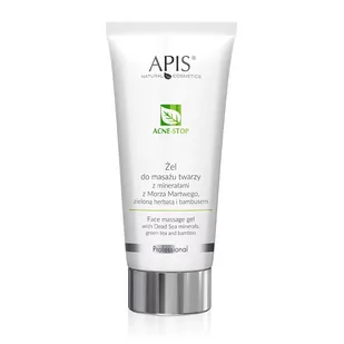 APIS APIS ACNE-STOP Żel wygłądzający do masaży twarzy dla cery tłustej z minerałów Morza Martwego, zieloną herbatą i bambusem 200 ml - Olejki i świece do masażu - miniaturka - grafika 1