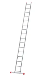 B2B Partner Drabina jednoczęściowa opieralna HOBBY, 1 x 16 szczebli 399008 - Drabiny - miniaturka - grafika 1