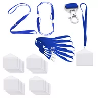 Przybory szkolne - Identyfikator poziomy holder kieszonka 100x65mm +smycz 90cm x20kpl - miniaturka - grafika 1