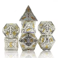 Akcesoria do gier planszowych - Kostki Rpg Zbroja Paladyna Zestaw 7 Metalowych Kości - miniaturka - grafika 1