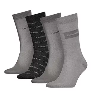 Calvin Klein Męskie skarpety na prezent (4 sztuki), Grey Combo., rozmiar uniwersalny - Skarpetki męskie - miniaturka - grafika 1