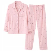 Piżamy damskie - damska PIŻAMA rozpinana KOMPLET koszula i spodnie do szpitala sanatorium XL - miniaturka - grafika 1