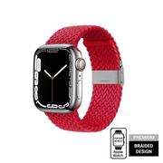 Akcesoria do zegarków - CRONG Pasek pleciony Wave Band do Apple Watch 38/40/41 mm (czerwony) - miniaturka - grafika 1