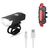 Lampki rowerowe - Zestaw lampek rowerowych Basic BLG-100 Forever Outdoor - miniaturka - grafika 1