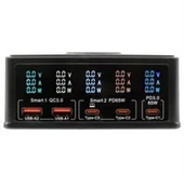 Zasilacze do laptopów - EXSYS EX-1106 Multiport High Power Charger mit QI 15W und USB-C PD mit max. 160W - miniaturka - grafika 1