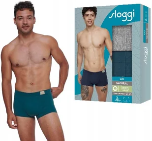 Majtki męskie BOKSERKI męskie Sloggi Men GO ABC Natural Hipster 2 SZTUKI L - Majtki męskie - miniaturka - grafika 1