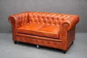 Sofy i kanapy - Sofa Skórzana Chesterfield Skóra Naturalna B 6265 - miniaturka - grafika 1