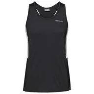 Koszulki i topy damskie - HEAD T-shirt damski Club Tank Top W czarny czarny 3XL - miniaturka - grafika 1