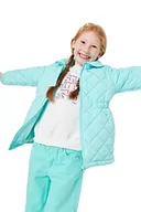 Płaszcze damskie - Trendyol Dziewczęca kurtka zimowa, z klapą, kołnierz, w kratę, regularny płaszcz zimowy, miętowy, 5-6 lat, Miętowy, 5-6 lat - miniaturka - grafika 1