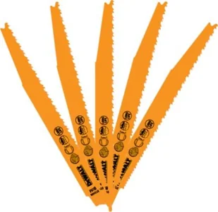Dewalt brzeszczot do piły szablastej 203mm,2.4-4.6mm, 5 sztuk uniwersalne DT2406-QZ - Brzeszczoty - miniaturka - grafika 1