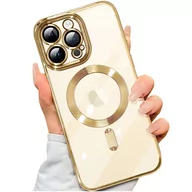 Etui i futerały do telefonów - Etui MagSafe Case do Apple iPhone 14 Pro Alogy Glamour Luxury Ring obudowa Złoto-przezroczyste - miniaturka - grafika 1