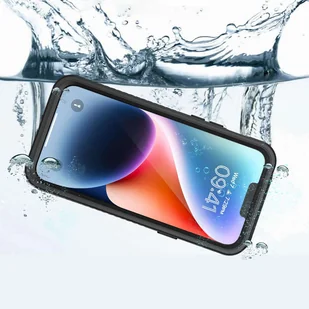 Etui do iPhone 14 wodoodporne pancerne 360 Case Hybrid ochrona aparatu obiektywów IP68 Waterproof czarne - Etui i futerały do telefonów - miniaturka - grafika 12