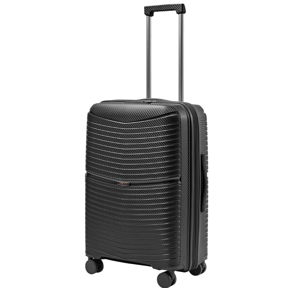 Walizka BLU MOONKY Charon 66cm czarna powiększana