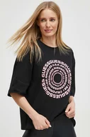 Koszulki sportowe damskie - Guess t-shirt bawełniany damski kolor czarny - miniaturka - grafika 1