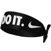 Ozdoby do włosów - Opaska na głowę Nike Dri-Fit Tie czarno-biała N1003463027OS - miniaturka - grafika 1