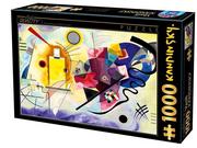 Puzzle - D-Toys Puzzle 1000 elementów Żółty czerwony i niebieski Kandinsky - miniaturka - grafika 1