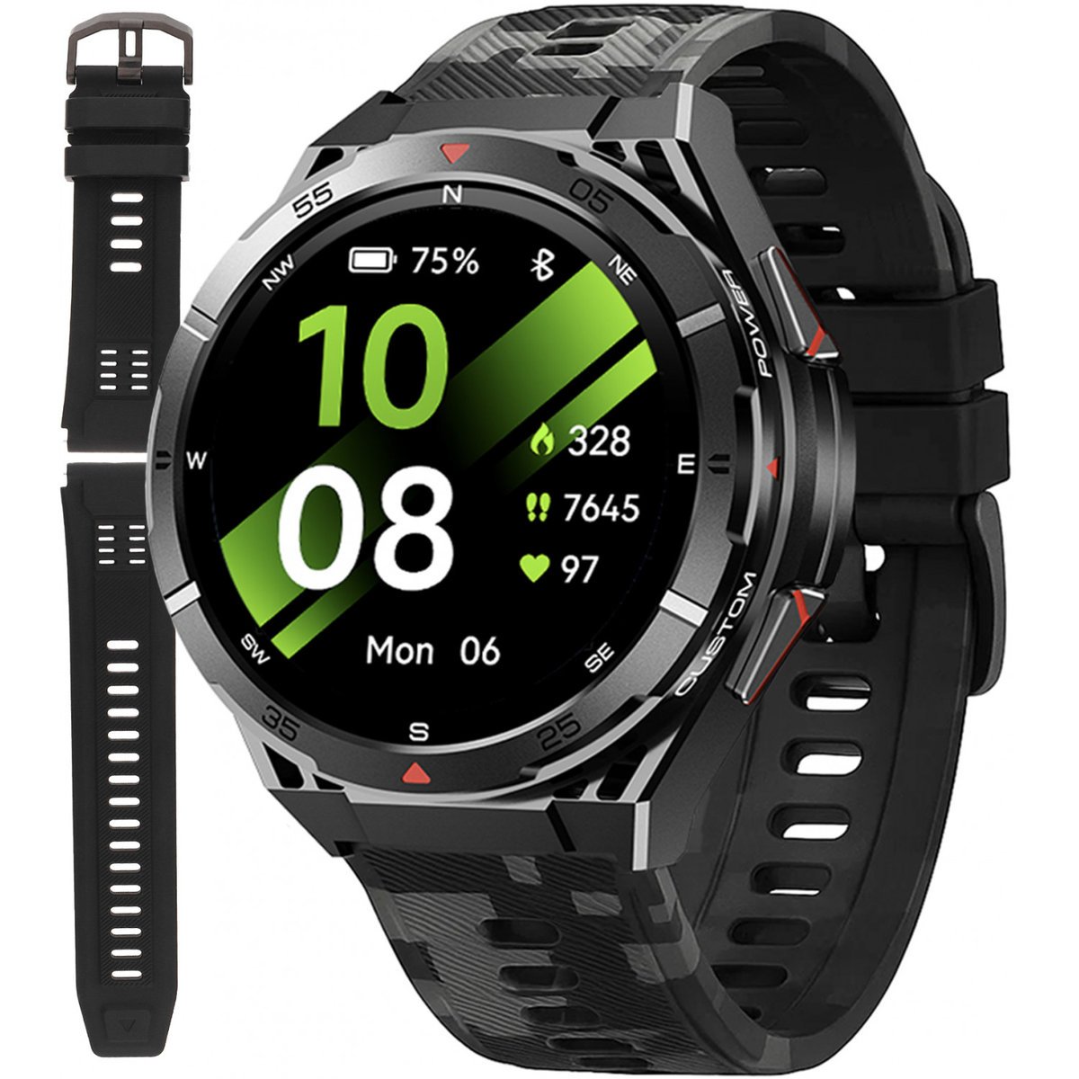 SMARTWATCH ENTER PATHFINDER - Kompas Barometr Wysokościomierz 480 mAh