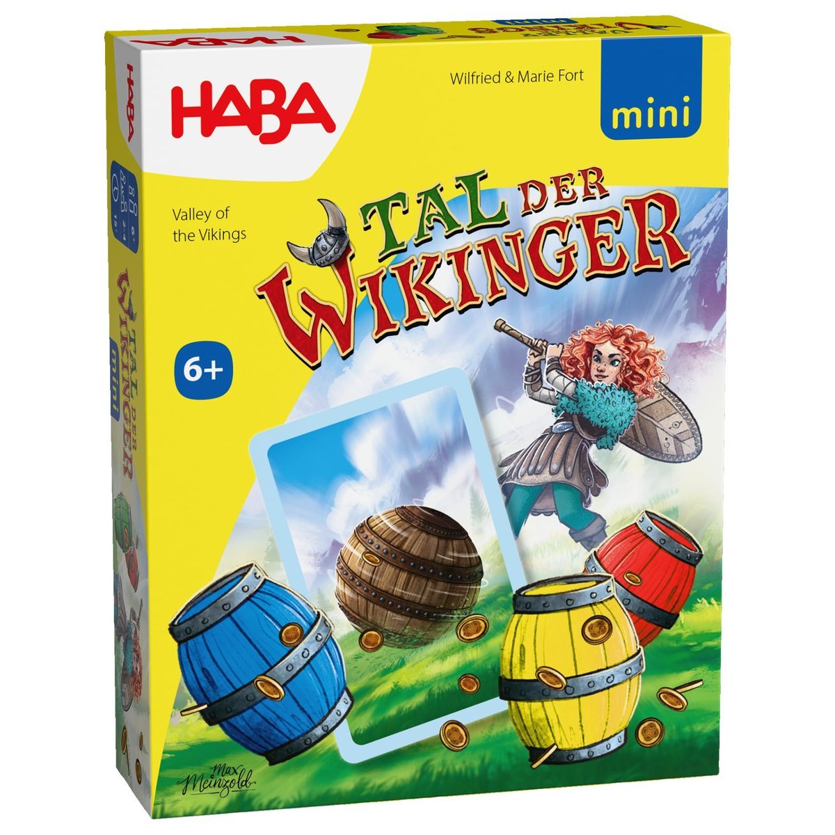 HABA Dolina Wikingów Mini – gra dziecięca roku 2019, gra podróżna dla 2-4 graczy od 6 lat, ekscytująca gra taktyczna z drewnianymi figurkami - 20121..