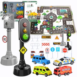 SYGNALIZATOR ŚWIETLNY FOTORADAR na baterie ZNAKI DROGOWE zestaw edukacyjny - Samochody i pojazdy dla dzieci - miniaturka - grafika 1