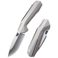 Noże - Nóż składany Remette RT-WK1-D Gray Titanium, Hand Satin/ Pearlescent M390 - miniaturka - grafika 1