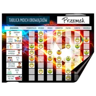 Magnesy - Tablica obowiązków na lodówkę Karta motywacyjna dla dzieci Planer na magnes - miniaturka - grafika 1