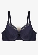 Biustonosze - Granatowy Koronkowy Biustonosz Push Up Nelior - Renee - miniaturka - grafika 1