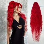 Pozostałe akcesoria fryzjerskie - TEMU 28-calowa przedłużka do grzywy - długa, falista, odporna na ciepło syntetyczna włoska dla kobiet, idealna na imprezy i codzienne noszenie, - miniaturka - grafika 1