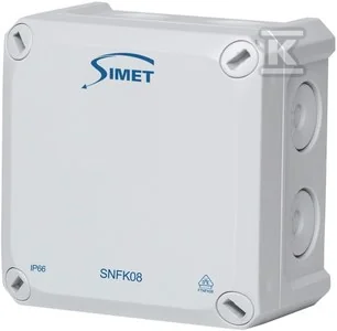 Puszka instalacyjna naścienna SNFK08, 85x85x54, IP66 szary - Puszki elektryczne i akcesoria - miniaturka - grafika 1