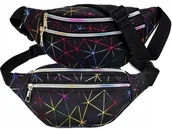 Nerki - Odblaskowa Geometryczna Nerka Saszetka Biodrówka - miniaturka - grafika 1