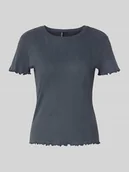 Koszulki i topy damskie - T-shirt o kroju slim fit z czystej bawełny model ‘MARIE’ - miniaturka - grafika 1