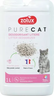 ZOLUX Dezodorant do żwirku PURECAT o zapachu talku 1 L - Środki do usuwania zapachów - miniaturka - grafika 1