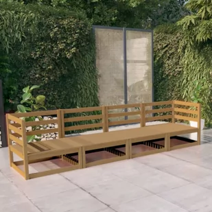 vidaXL 4-osobowa sofa ogrodowa miodowy brąz lite drewno sosnowe 3075362 - Sofy ogrodowe - miniaturka - grafika 2
