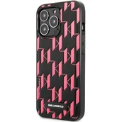 Etui i futerały do telefonów - Etui Karl Lagerfeld do iPhone 13 Pro Max 6,7" hardcase różowy Monogram Plaque - miniaturka - grafika 1